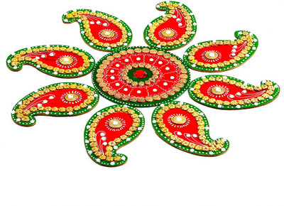 32% OFF on Aapno Rajasthan Wooden Decorative Platter Red, Green 32% OFF on Aapno Rajasthan Wooden Decorative Platter Red, Green