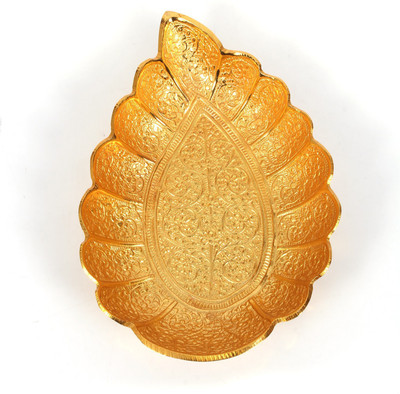 Cherrytin Mango Brass Decorative Platter Gold Cherrytin Mango Brass Decorative Platter Gold