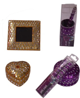 30% OFF on Aadyahome Cast Iron Decorative Platter Gold, Purple, Pack of 5