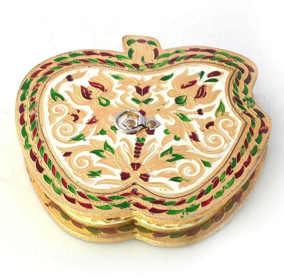 42% OFF on Jaipur Raga Stylish Apple Design Meenakari Wooden Decorative Platter Gold 42% OFF on Jaipur Raga Stylish Apple Design Meenakari Wooden Decorative Platter Gold