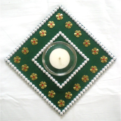 37% OFF on Zelos Wooden Decorative Platter Green