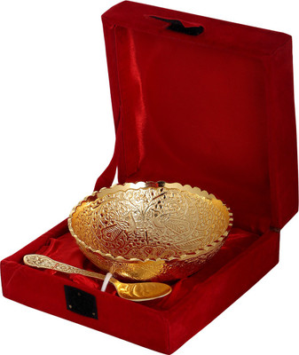 50% OFF on Rajrang Brass Decorative Platter Gold, Pack of 2