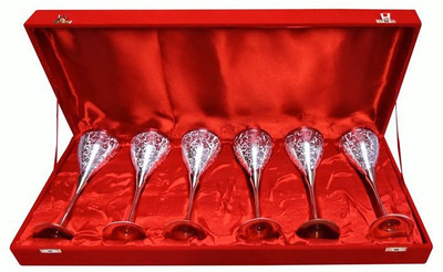 33% OFF on Royal Touch Brass Decorative Platter Silver, Gold, Pack of 6