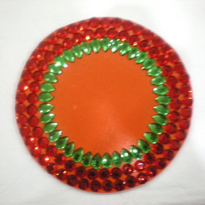 46% OFF on Zelos Wooden Decorative Platter Orange