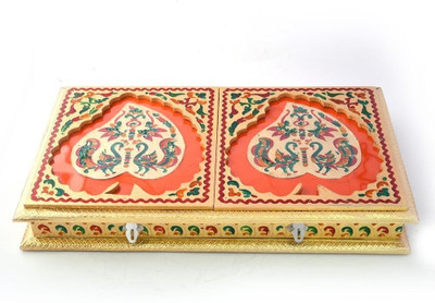 41% OFF on Jaipur Raga Meenakari Dancing Peacock Pair Wooden Decorative Platter Gold 41% OFF on Jaipur Raga Meenakari Dancing Peacock Pair Wooden Decorative Platter Gold