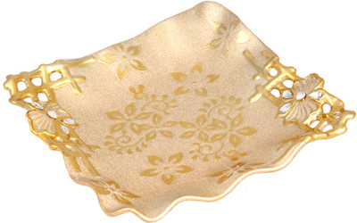 45% OFF on Reve Ceramic Decorative Platter Gold