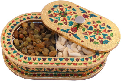 50% OFF on GS Museum Wooden Decorative Platter Multicolor