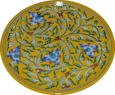 Neerja Ceramic Decorative Platter Yellow