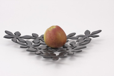 Goyal India Zinc Finish Aluminium Decorative Platter Black