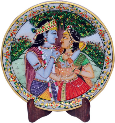 58% OFF on Vaah Marble Plate Painted Radha Krishna Stoneware Decorative Platter Multicolor, Pack of 2 58% OFF on Vaah Marble Plate Painted Radha Krishna Stoneware Decorative Platter Multicolor, Pack of 2