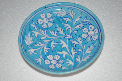 Neerja Ceramic Decorative Platter Blue Neerja Ceramic Decorative Platter Blue
