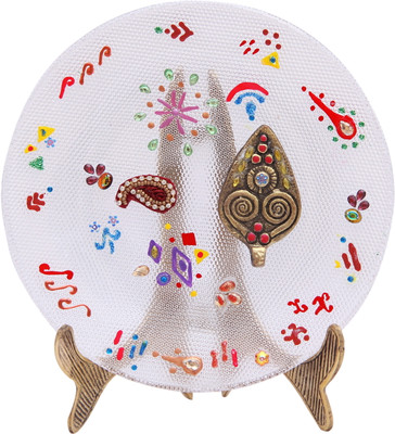 28% OFF on Cliink Art Glass Decorative Platter Clear