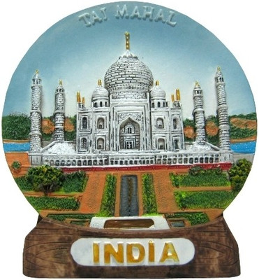 10% OFF on The Bombay Store Plate Taj Mahal Polyresin Decorative Platter Multicolor