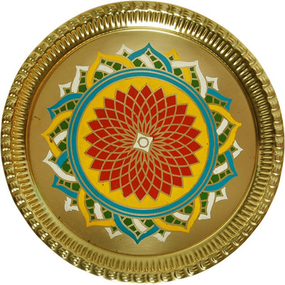 50% OFF on Design Hut Brass Decorative Platter Multicolor