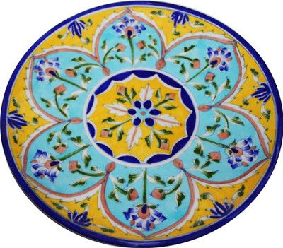 Neerja Ceramic Decorative Platter Yellow