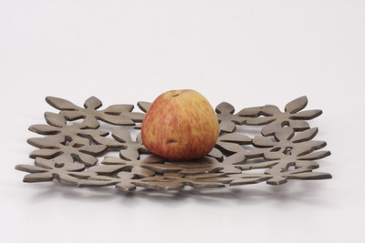 4% OFF on Goyal India Brass Finish Aluminium Decorative Platter Brown