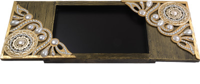 Aradhana Arts Wooden Decorative Platter Multicolor Aradhana Arts Wooden Decorative Platter Multicolor