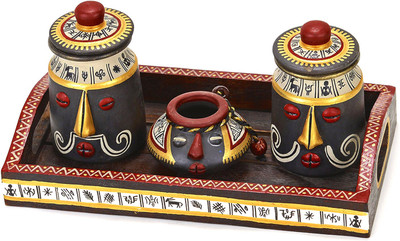 50% OFF on Aapno Rajasthan Hand Painted Lids And Tray Terracotta Decorative Platter Multicolor, Pack of 4 50% OFF on Aapno Rajasthan Hand Painted Lids And Tray Terracotta Decorative Platter Multicolor, Pack of 4