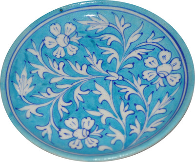 Neerja Ceramic Decorative Platter Blue Neerja Ceramic Decorative Platter Blue