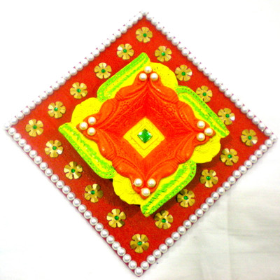 Zelos Wooden Decorative Platter Red Zelos Wooden Decorative Platter Red