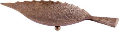 69% OFF on Sutra Decor Brass Leaf Dry Fruit Tray Brass Decorative Platter Gold