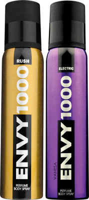 ENVY 1000 Rush & Electric Deo Combo (Pack Of 2) Body Spray - For Men (130 Ml)