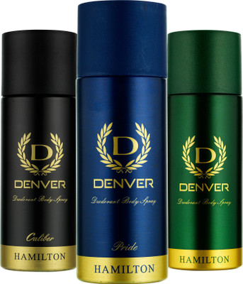 DENVER Denver Prestige, Caliber And Pride Deo Combo (Pack Of 3) Deodorant Spray - For Men (165 Ml)