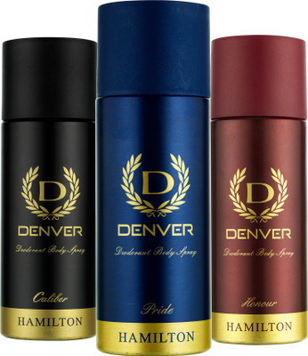 DENVER Denver Caliber, Pride And Honour Deo Combo (Pack Of 3) Deodorant Spray - For Men (165 Ml)
