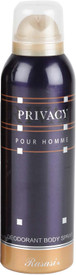 Rasasi Privacy Pour Homme Deodorant Spray - 200 Ml - For Men