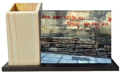 66% OFF on Smileonline Holder 1 Compartments Wood Pen Stand