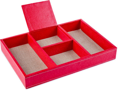 Ecoleatherette Regular 4 Compartments Paper Office Tray Ecoleatherette Regular 4 Compartments Paper Office Tray