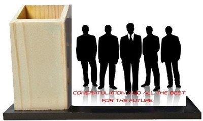 47% OFF on Smileonline Holder 1 Compartments Wood Pen Stand