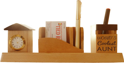Tiedribbons Tabletop-102 1 Compartments Wooden Desk Sets Tiedribbons Tabletop-102 1 Compartments Wooden Desk Sets