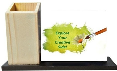 60% OFF on Smileonline Holder 1 Compartments Wood Pen Stand