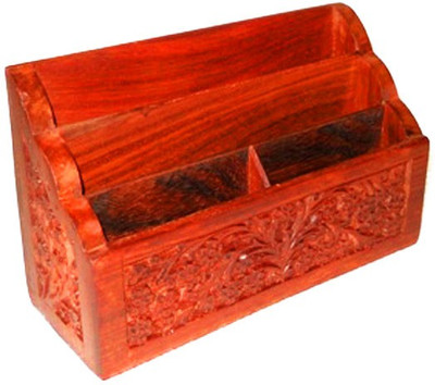 25% OFF on Pindia Desk Organizer 4 Compartments Wooden Pen Stand 25% OFF on Pindia Desk Organizer 4 Compartments Wooden Pen Stand