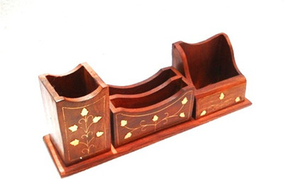 33% OFF on Pindia Desk Organizer 4 Compartments Wooden Pen Stand 33% OFF on Pindia Desk Organizer 4 Compartments Wooden Pen Stand