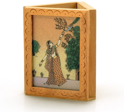 61% OFF on Little India HCF119 1 Compartments Wood Pen Stand