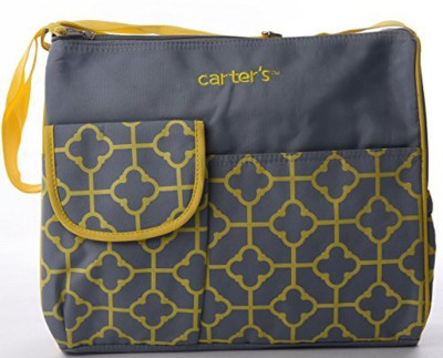 Baby Bucket Carters Baby Changing Bag With Sqaure Print Mummy Diaper Bag (Grey)