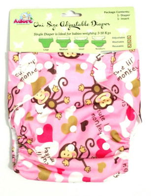 Adore Uni Size Adjustable Cloth Diaper With Insert - Adjustable (1 Pieces) 