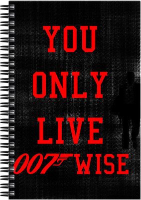 21% OFF on Art Emporio You only Live 007wise A5 Notebook Spiral