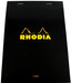 Rhodia Orange and Black A5 Notepad Head Stapled