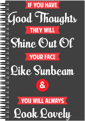 21% OFF on Art Emporio Good Thoughts Quote A5 Notebook Spiral 21% OFF on Art Emporio Good Thoughts Quote A5 Notebook Spiral