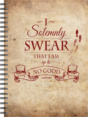 Nourish I Solemnly Swear That I Am Upto No Good Ruled Pages Big A4 Diary Spiral Bound