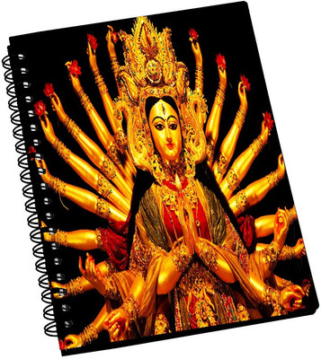 74% OFF on AMY Beautiful Goddess Ma Durga Satue A5 Notebook Spiral Bound