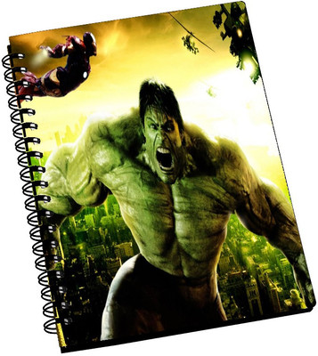 74% OFF on AMY 3D Incredible Hulk Angry Look A5 Notebook Spiral Bound