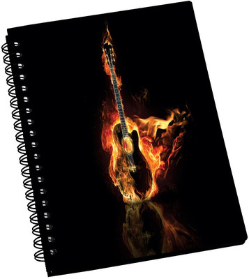 69% OFF on AMY Guitar on Fire Flames A5 Notebook Spiral Bound 69% OFF on AMY Guitar on Fire Flames A5 Notebook Spiral Bound