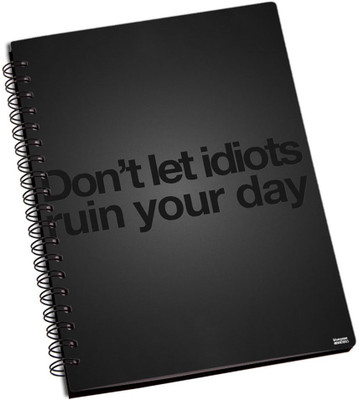 77% OFF on Shoprock Donot Let Idiots Ruin Your Day A5 Notebook Ring Bound