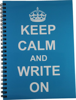 Nourish Keep Calm & Write On Blue Ruled Pages A5 Diary Spiral Bound Nourish Keep Calm & Write On Blue Ruled Pages A5 Diary Spiral Bound
