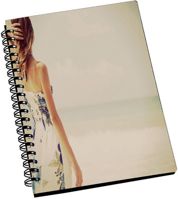 74% OFF on AMY Vintage Stylish Girl A5 Notebook Spiral Bound