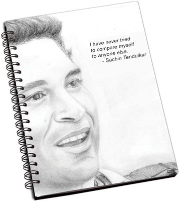 77% OFF on Shoprock Sachin Tendulkar Quote A5 Notebook Ring Bound